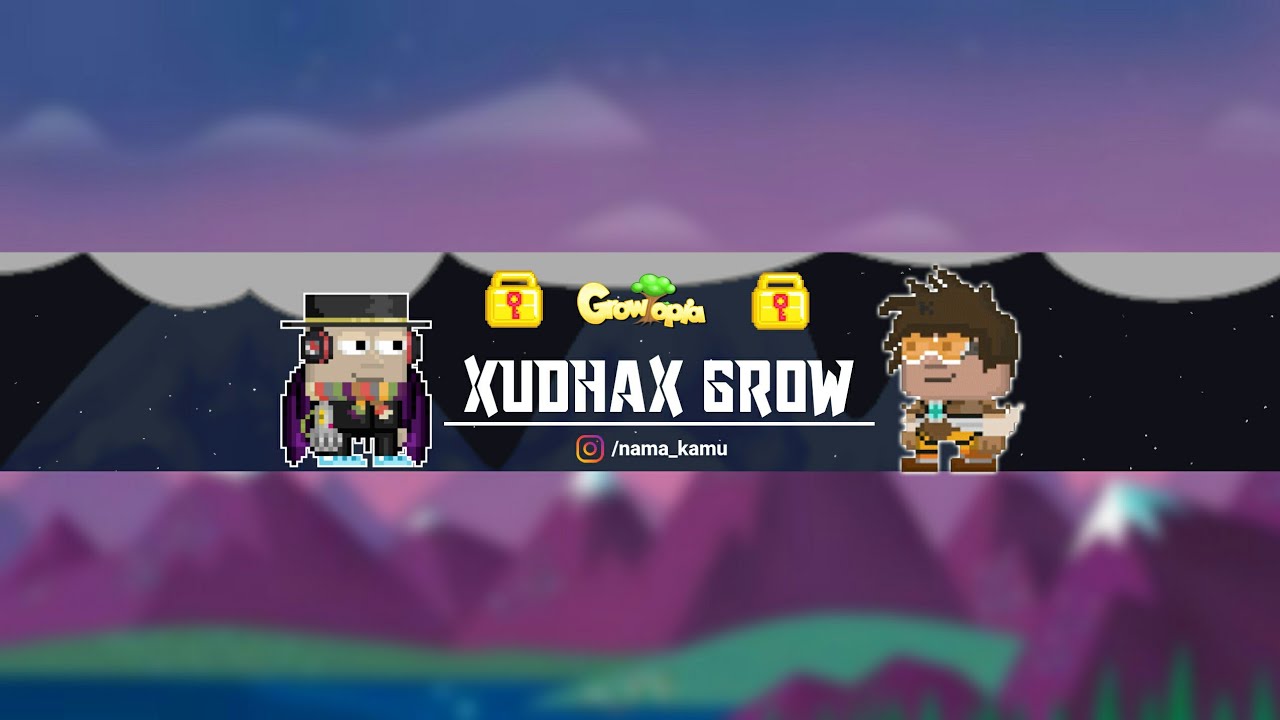 Cara Membuat Banner Header Channel Youtube Growtopia Di Android
