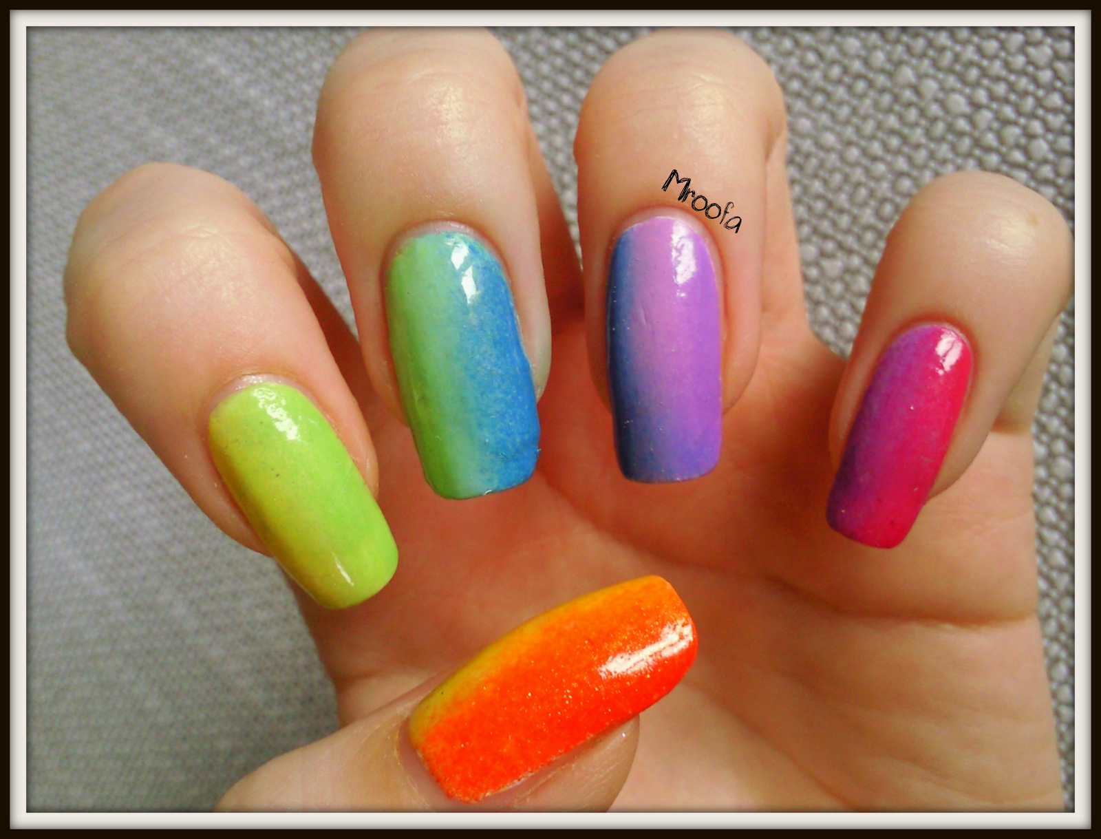5. Glitter Rainbow Nails - wide 2