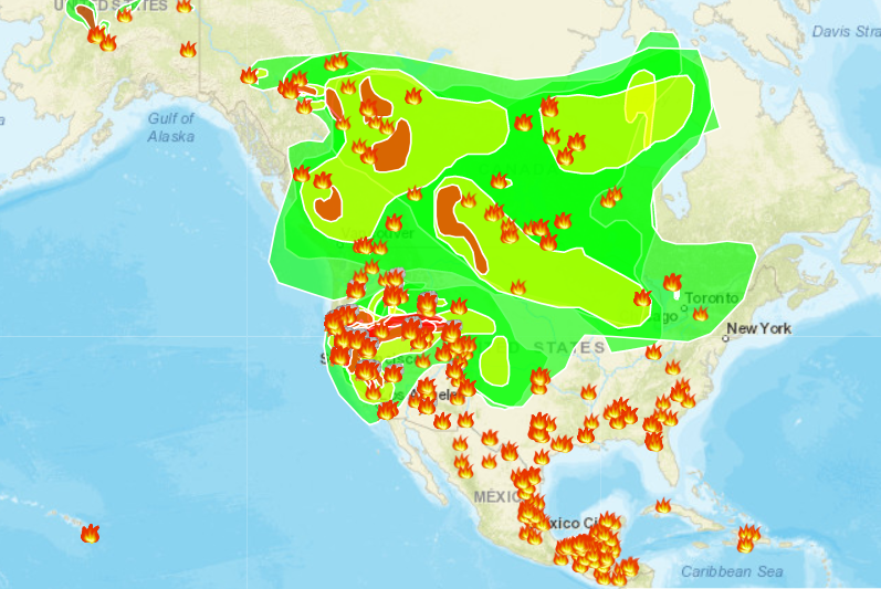 The Big Wobble American Inferno 90 Wildfires From Texas To