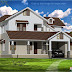 Sloping roof villa exterior elevation