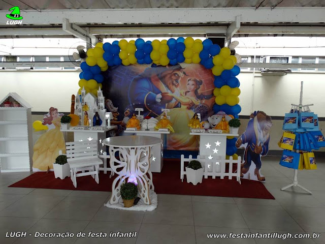 Decoração aniversário infantil A Bela e a Fera - Provençal