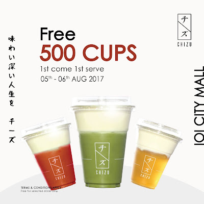 Free Chizu Drink Giveaway Promo IOI City Mall