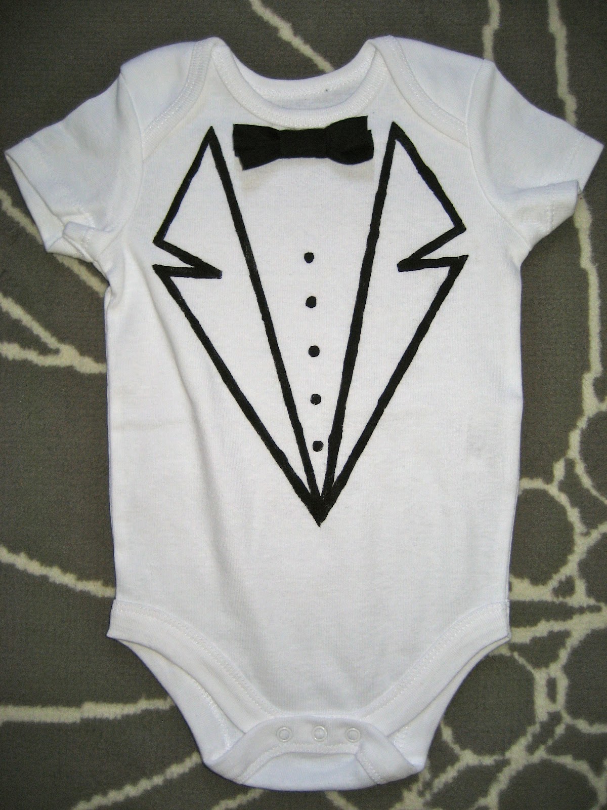 GraceAdkinsDesigns Baby Boy Tuxedo Onesie