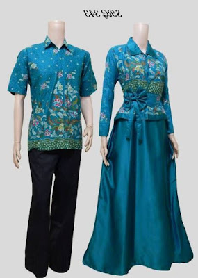 Model baju batik muslim couple pesta Model baju batik muslim couple pesta