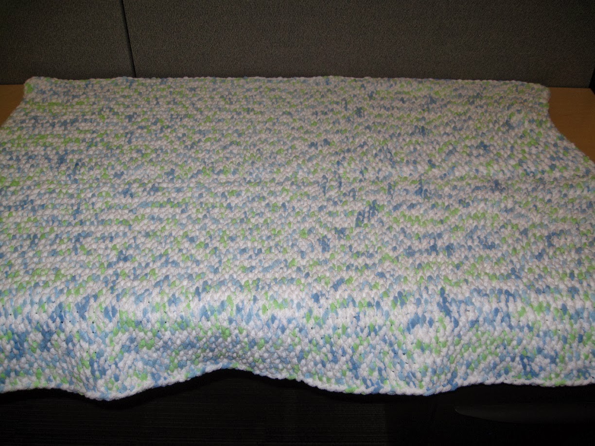 Explorations of Your Inner Crafter Loom Knitted Baby Blanket