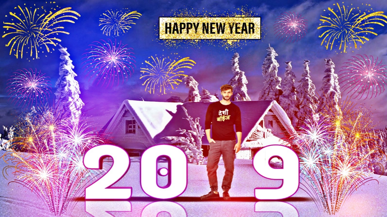 Happy New year photo editing - dekhte rahiye sikhte rahiye