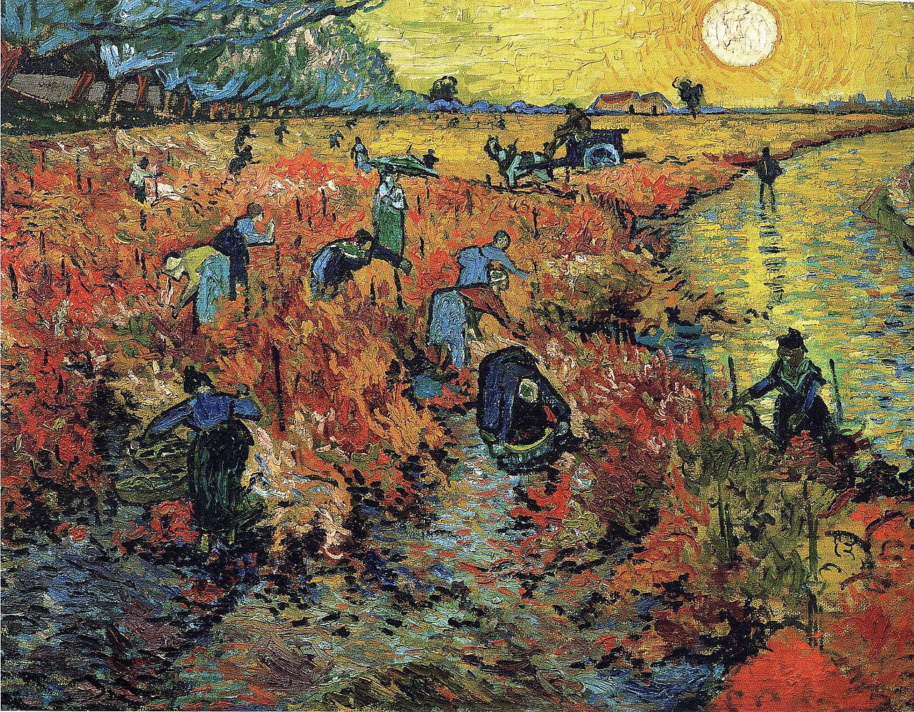 Tavlan Den röda vingården av Vincent van Gogh