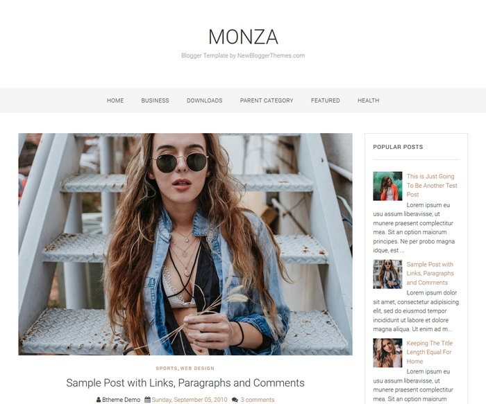 Monza Blogger Template