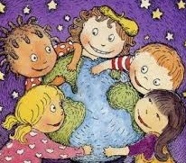 Niños Dibujo alusivo al Día de la Declaración Universal de los derechos del niño a colores