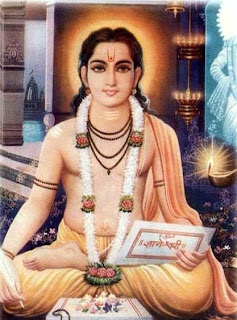 Marathi saint Jnaneshwar, an 11th century saint of Maharashtra Jnaneshwar sits with a manuscript