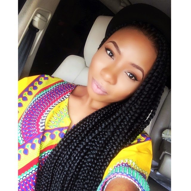 The pretty songstress posted this beautiful pix of her rocking long ...