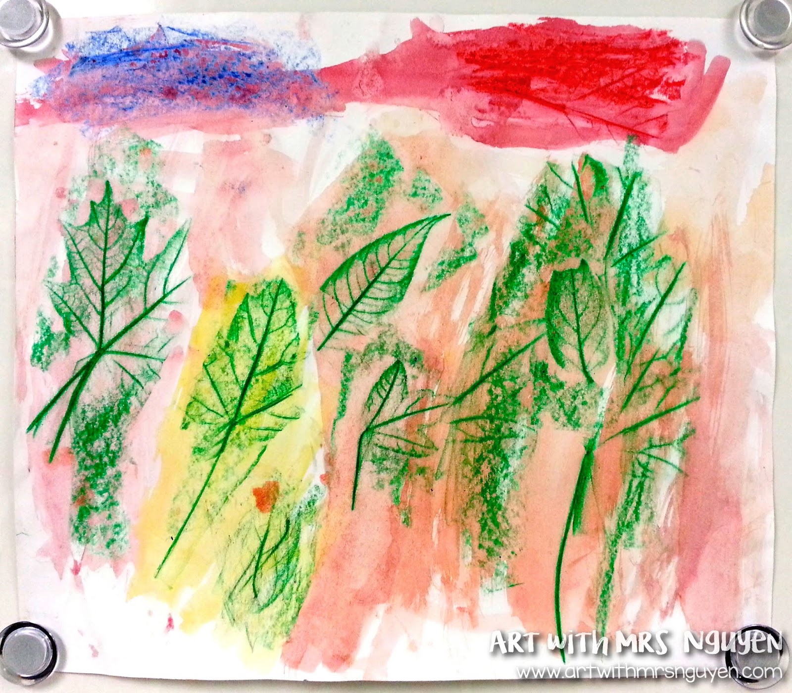 Fall Leaf Rubbings (K) Art with Mrs. Nguyen