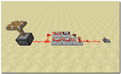 Minecraft Redstone Circuit コンパレーターを使ったクロック回路 リピーターで遅延