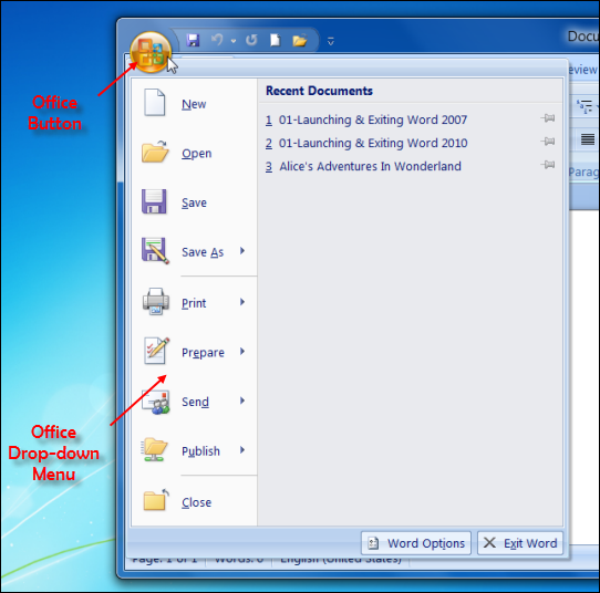 CREATING AND SAVING MS WORD 2007 DOCUMENTS