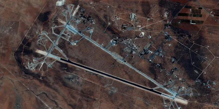 Pangkalan udara Shayrat yang jadi target pengeboman pasukan AS. (Reuters)