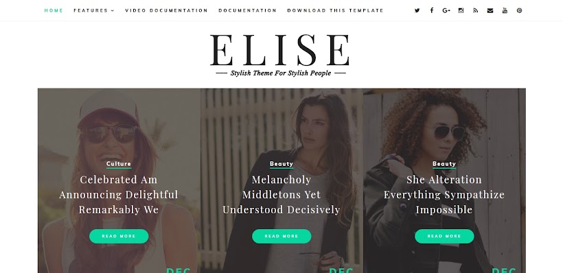Elise Free Blogger Template
