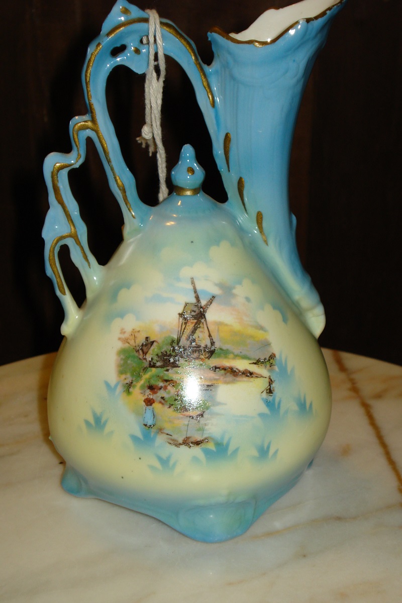 Custom Antiques Vortex Cups Holder Water Pitcher Wooden Butter Bowl