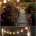 String Light Poles with Concrete Bases