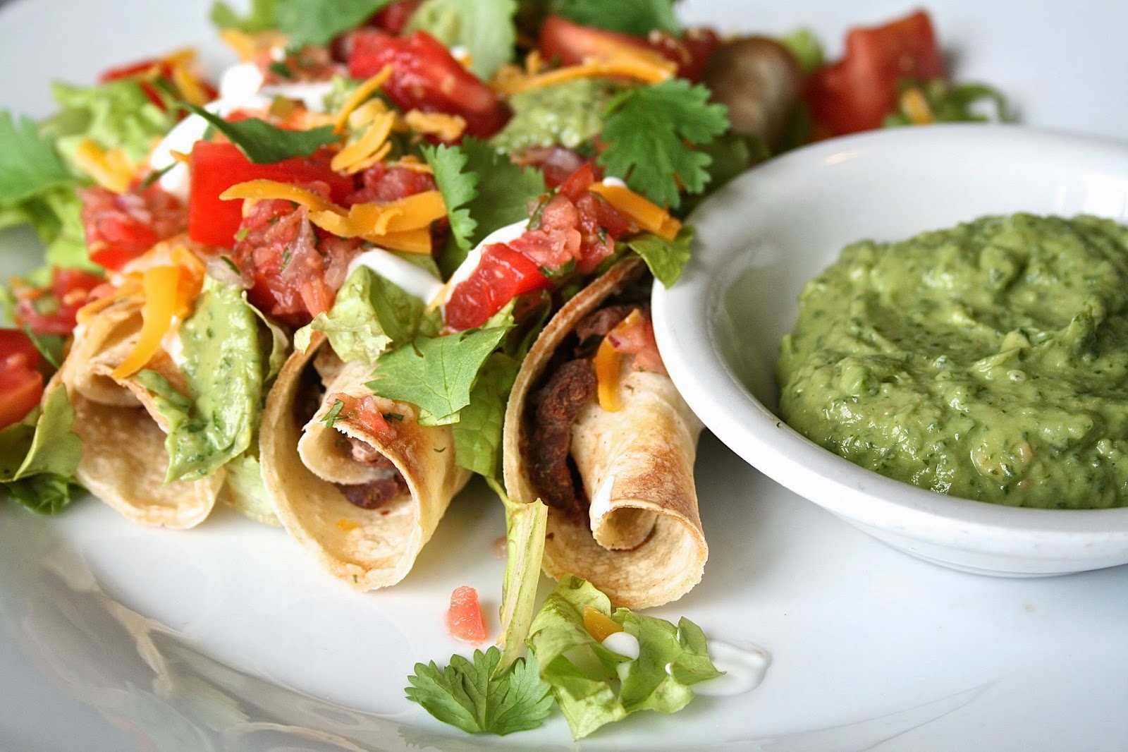Oregon Transplant Black Bean Flautas with Avocado Dipping Sauce