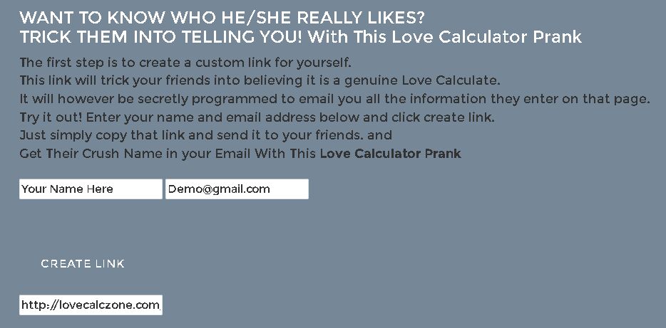 Lol Prank Your Friend With This Love Calculator And Know His