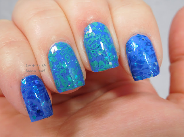 Incoco Bay Breeze + MoYou London Flower Power 08 Incoco Bay Breeze + MoYou London Flower Power 08