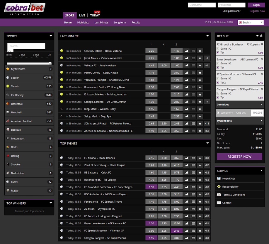 Cobrabet Screenshot Cobrabet Screen
