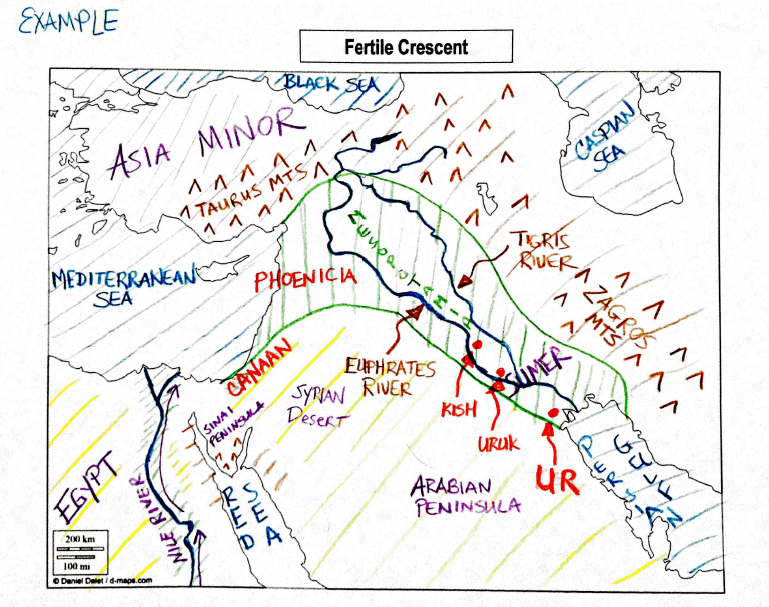 Fertile Crescent Map Worksheet Answers