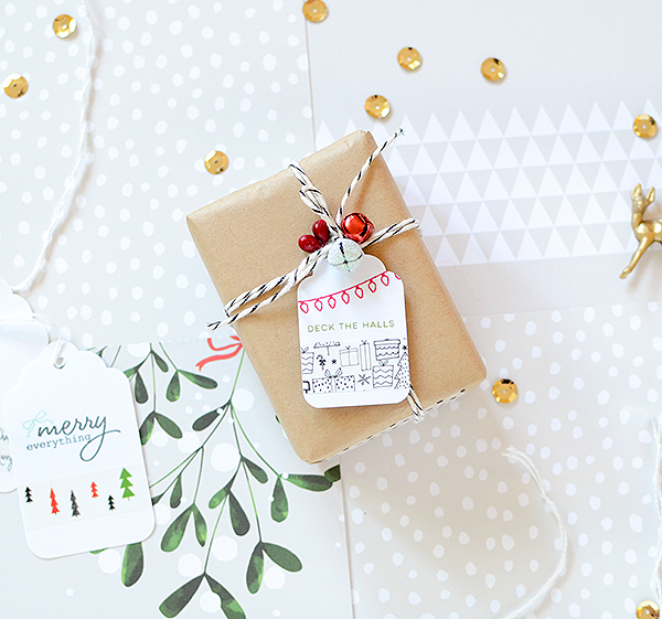 pinkfresh studio simple gift wrap + tags