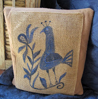 Funky Blue Bird Pillow - $38.00 - SOLD