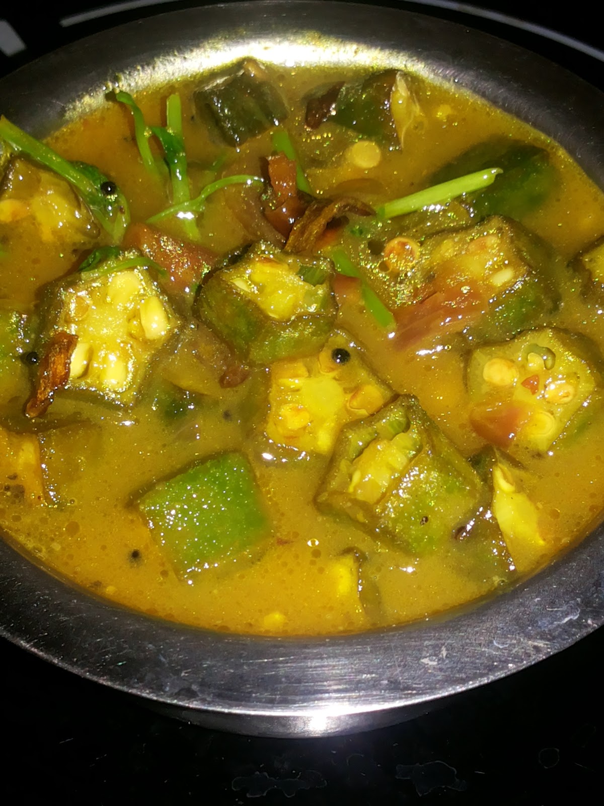 Kongu Traditional Recipes VENDAIKKAI PULIKUZHAMBU/OKRA TAMARIND CURRY