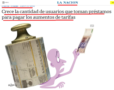 Familias que se endeudan para pagar los servicios de gas,luz y agua