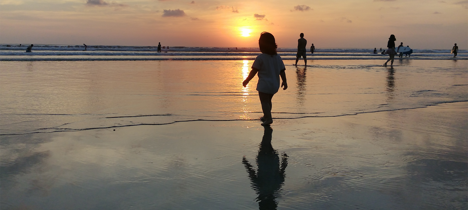 beautyful sunset in kuta Bali