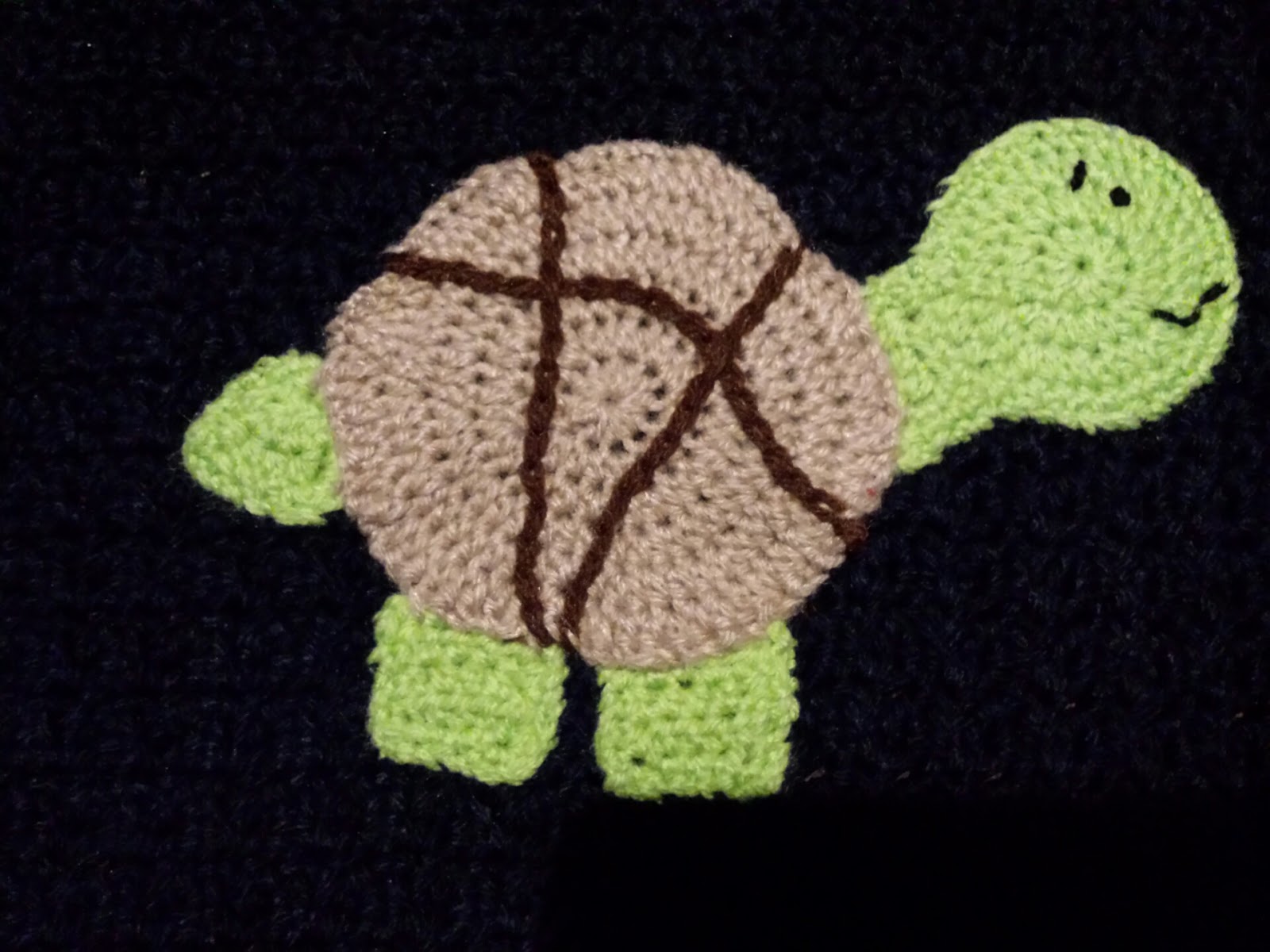 Blooming Lovely WIP Crochet Zoo Blanket Turtle Appliqué