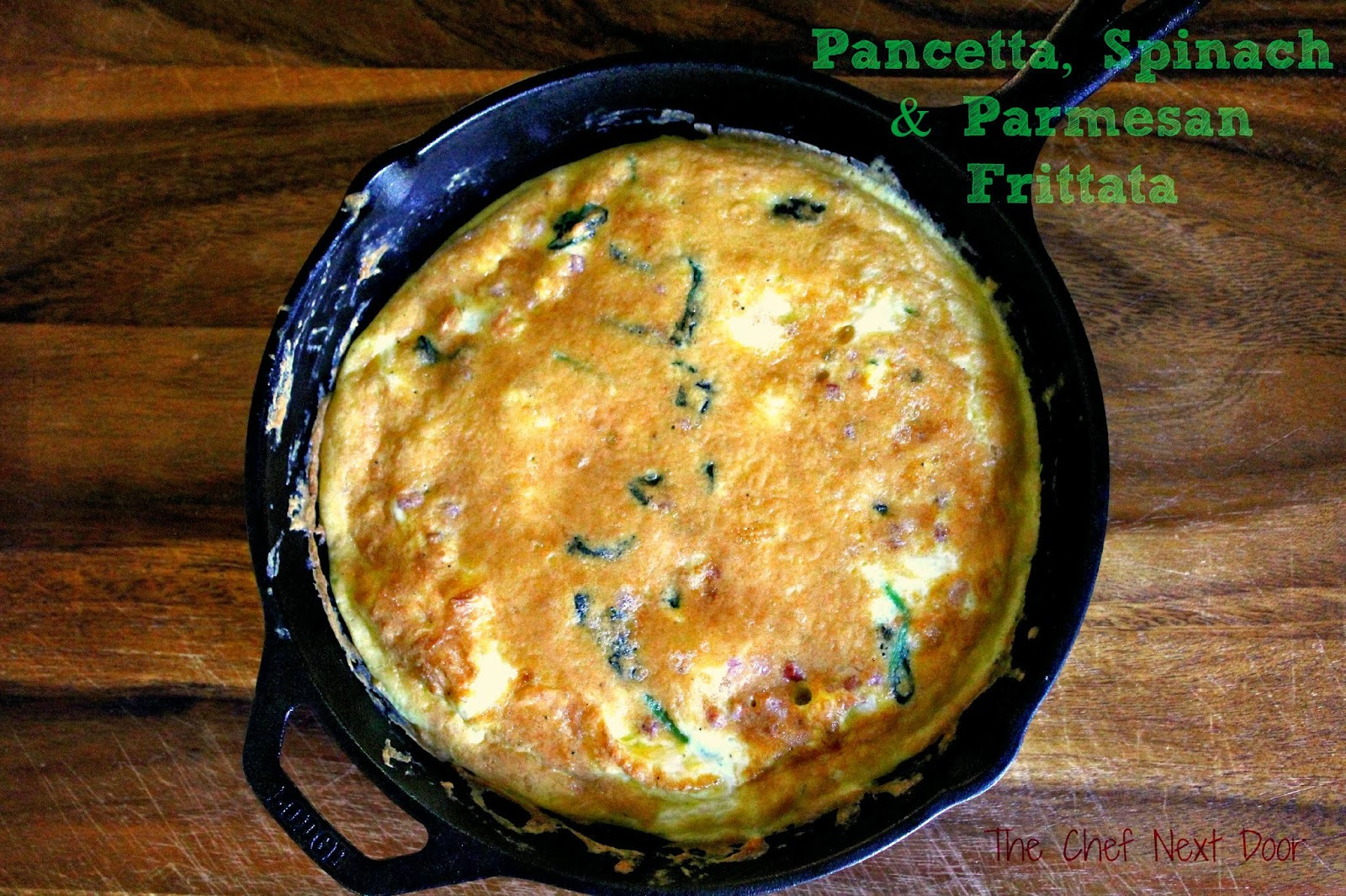 Pancetta, Spinach & Parmesan Frittata {Meat Month}