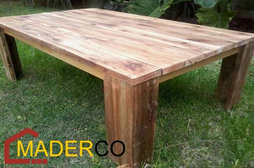 Mesas de madera rusticas para exterior ~ MADERCO PERU