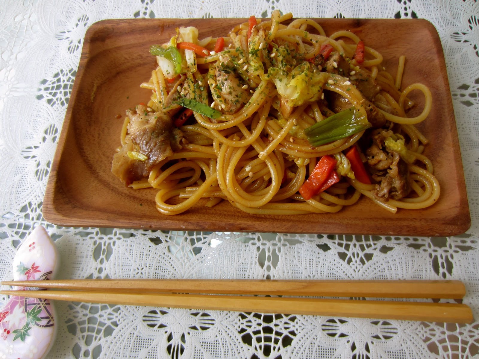 La Petite Kitchen Yakisoba style spaghetti