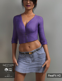 JeanZ Skirt Outfit for Genesis 3 Female(s) JeanZ Skirt Outfit for Genesis 3 Female(s)