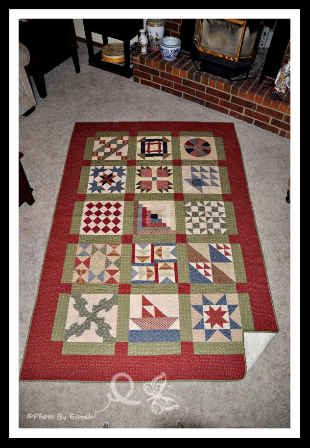 JustaClickin' Underground Railroad Quilt Sampler Finished!