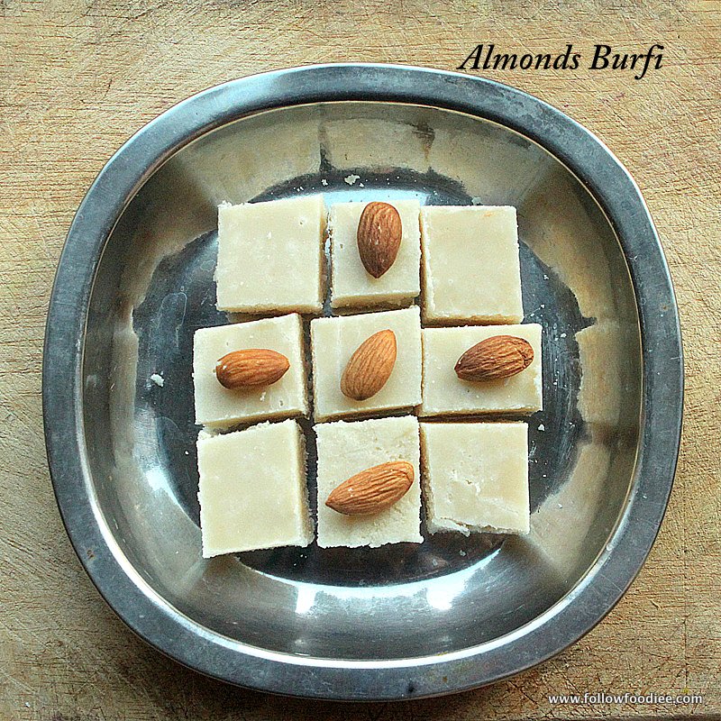 Follow foodie BADAM BURFI RECIPE HOW TO MAKE ALMONDS BURFI