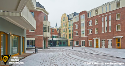 Damplein Leidschendam Voorburg met leegstaande woningen en winkelruimtes