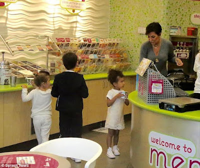 Kris Jenner and her grandkids step out for frozen yogurt looking like a million bucks