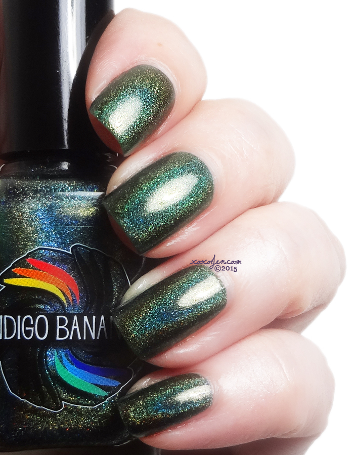 xoxoJen's swatch of Indigo Bananas Olive Time and Space