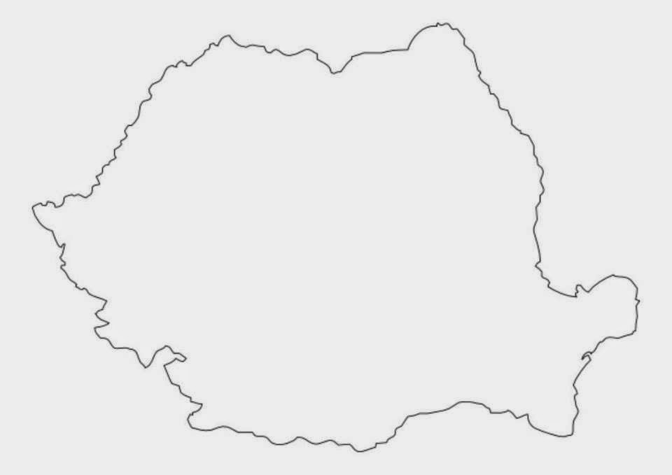Harta Romaniei Desenata