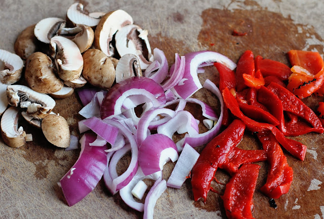 Roasted Red Pepper & Portabella Mushroom Quesadillas
