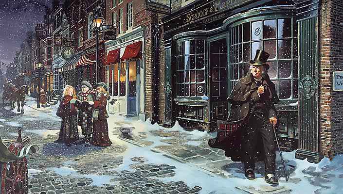 A typical Dickensian Christmas card