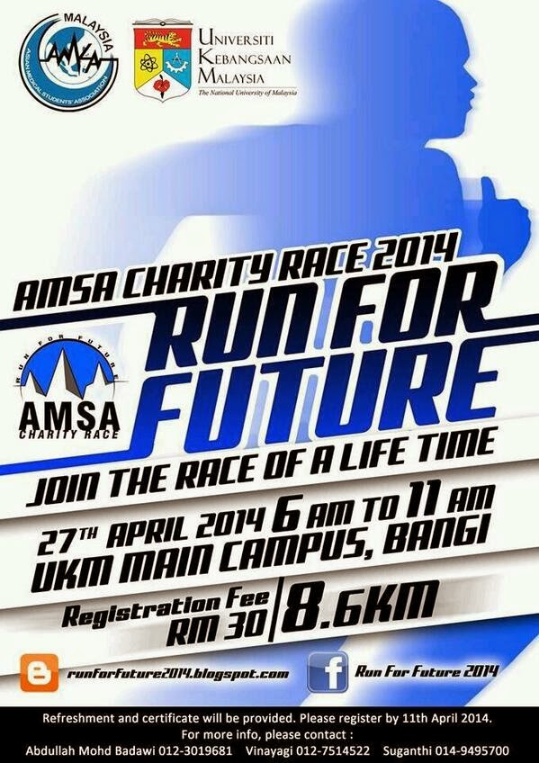 RUNNING WITH PASSION: AMSA Charity Race - Run For Future 2014