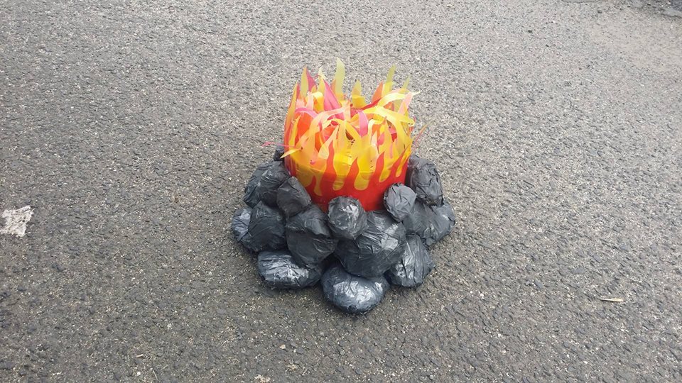 Fake fire prop shining and moving COSPLAY by GERMIA Germia