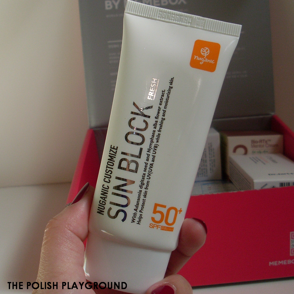 Memebox Luckybox #2 Unboxing - Nuganic Customized Sunblack Fresh SPF50PA+++
