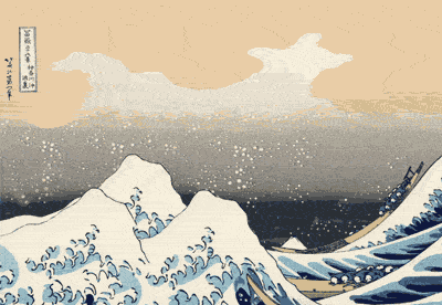 La Gran Ola de Hokusai animada