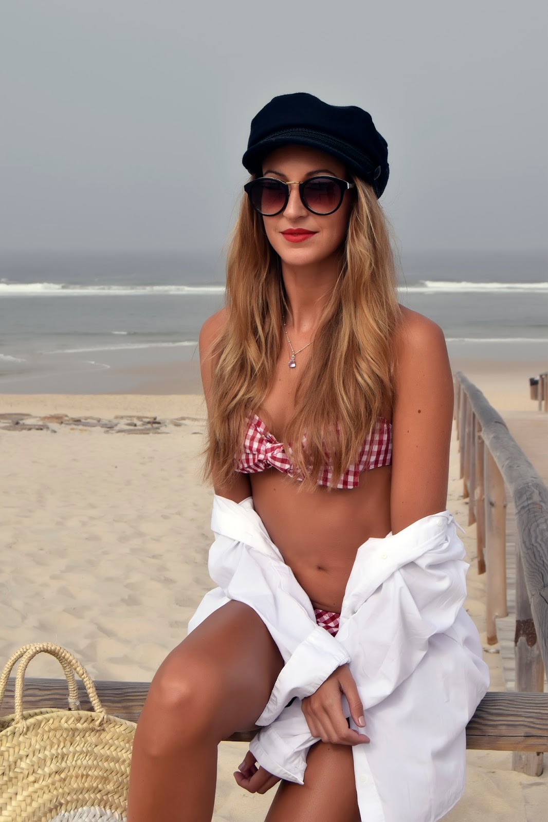 Bikini cuadro vichy rojo en Costa Nova Si Coppelia Vistiera de Prada